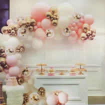 1842-set-arcada-baloane-in-nuante-de-roz-auriu-alb-cu-baloane-confetti-si-accesorii-100-de-baloane
