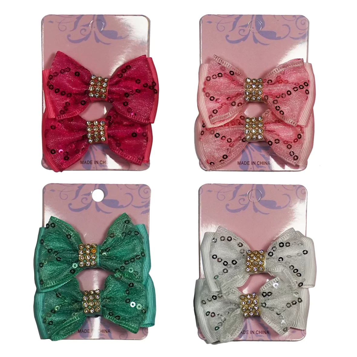 Set 2 clamite cu fundita