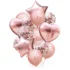 Set 10 baloane folie si latex, rose gold