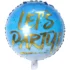 Balon folie Let's Party, albastru, rotund, 45 cm