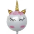 Balon folie figurina Cap Unicorn rotund, 83 cm
