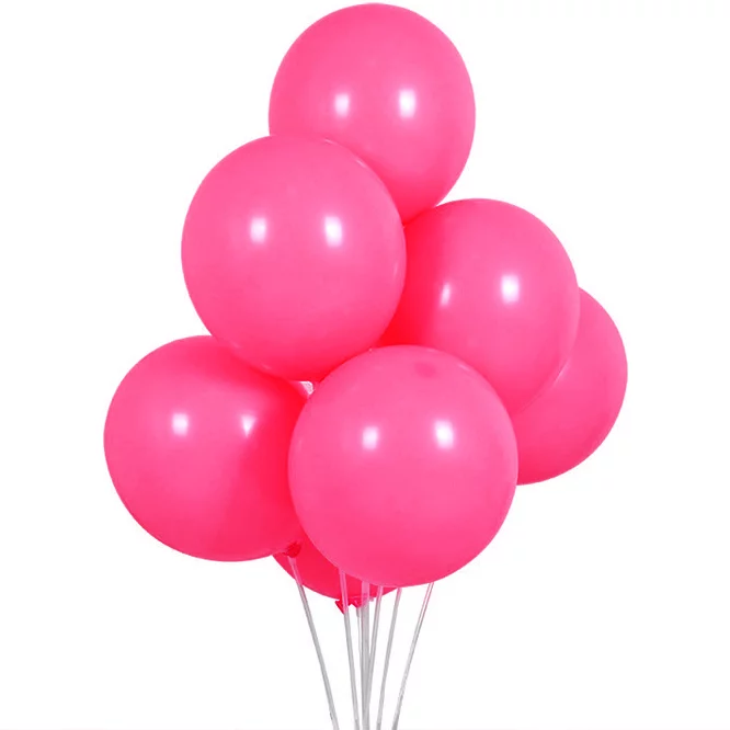 Set 10 baloane latex Fucsia, 12 cm