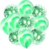 Set aranjament bundle 10 baloane, cu baloane marmorate si confetti verzi