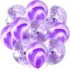 Set aranjament bundle 10 baloane, cu baloane marmorate si confetti mov
