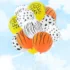 Set aranjament bundle cu 12 baloane latex mixte Animal Print / Jungle Party
