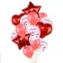Set aranjament bundle 14 baloane folie si latex, rosu