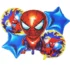 Set aranjament bundle 5 baloane folie Spiderman cu stelute albastre