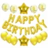 Set aranjament bundle 25 baloane folie si latex Happy Birthday cu stelute si confetti