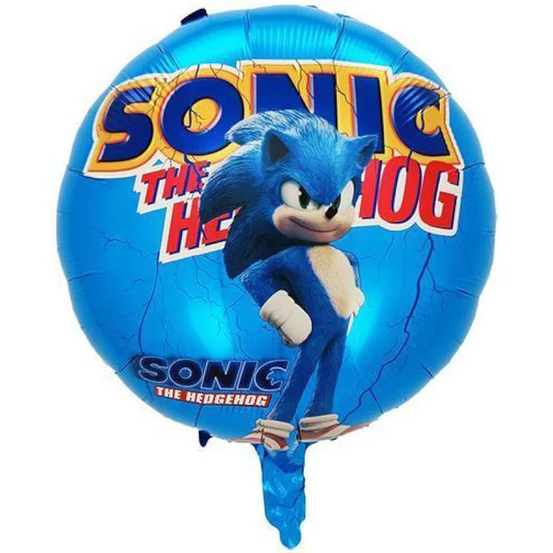 Balon folie Sonic, rotund, 45 cm