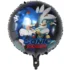 Balon folie Sonic, negru, rotund, 45 cm