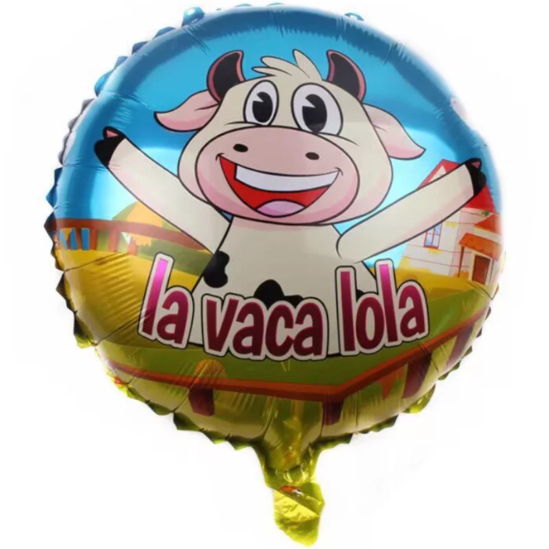 Balon folie Vacuta Lola, rotund, 45 cm