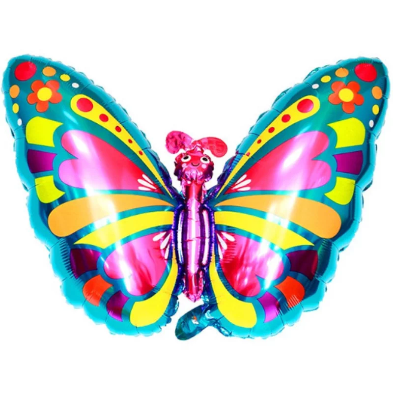 Balon folie minifigurina Fluturas multicolor, 25 cm