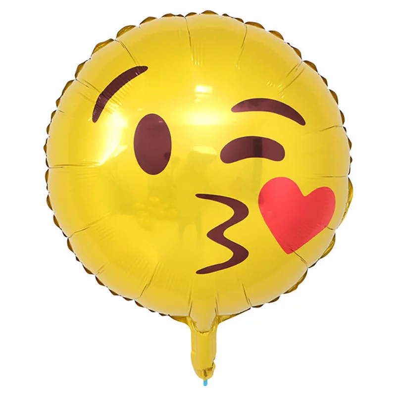Balon folie Smiley, rotund, 45 cm