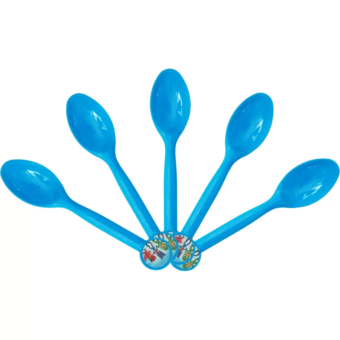 Set 10 lingurite Eroi in Pijamale albastre