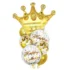 Set aranjament bundle 7 baloane folie si latex cu Coronita