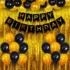 Set aranjament bundle 30 baloane cu ghirlanda Happy Birthday si perdea decorativa