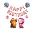 Set aranjament bundle 6 baloane Masha si Ursul cu Ghirlanda Happy Birthday