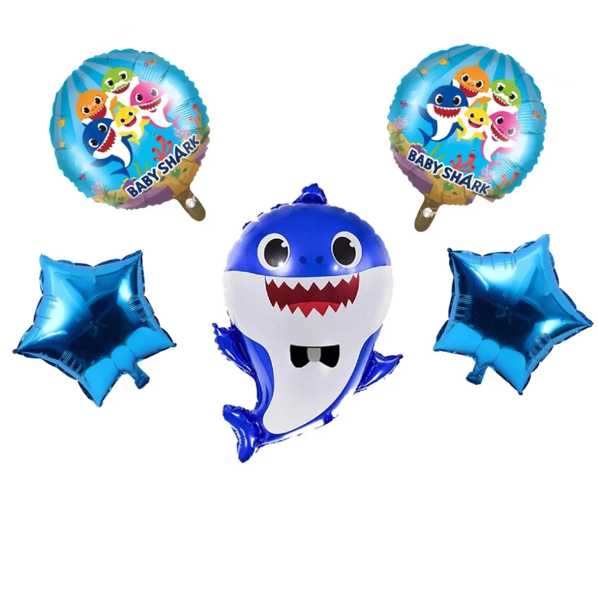 Set aranjament bundle 5 baloane folie Baby Shark