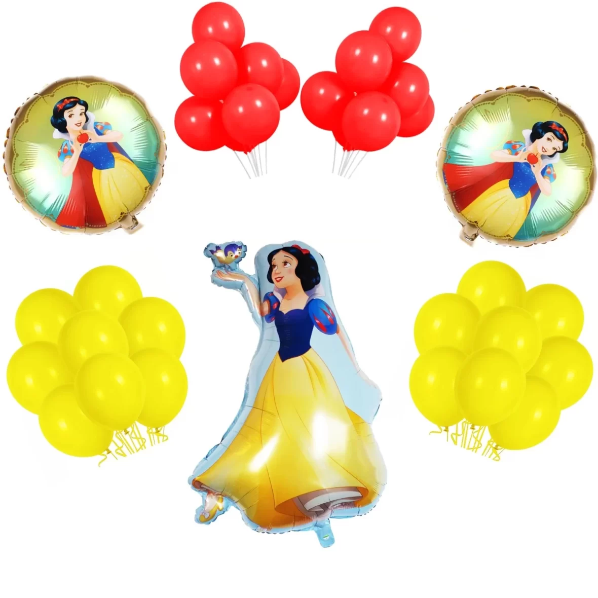 Set aranjament bundle 43 de baloane folie si latex Alba ca Zapada