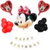 Set aranjament bundle 23 baloane folie si latex Minnie cu Ghirlanda decorativa Happy Birthday