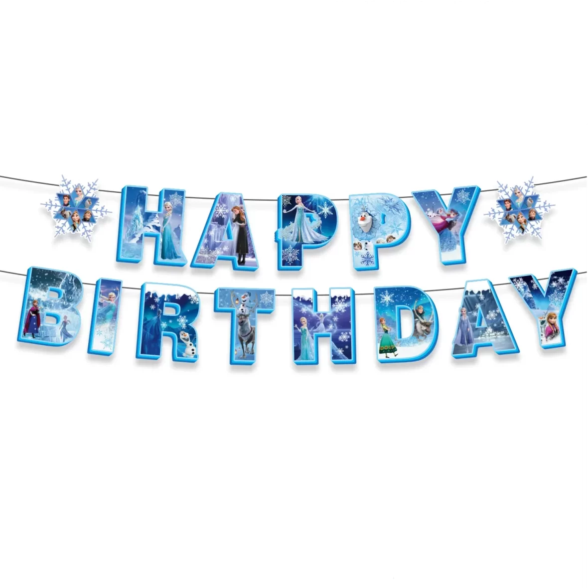 Set ghirlanda Happy Birthday cu tematica Frozen