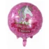 Balon folie Unicorn, roz, rotund, 45 cm