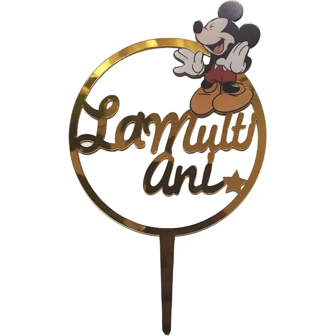 Topper Tort La Multi Ani cu Mickey Mouse 19 cm