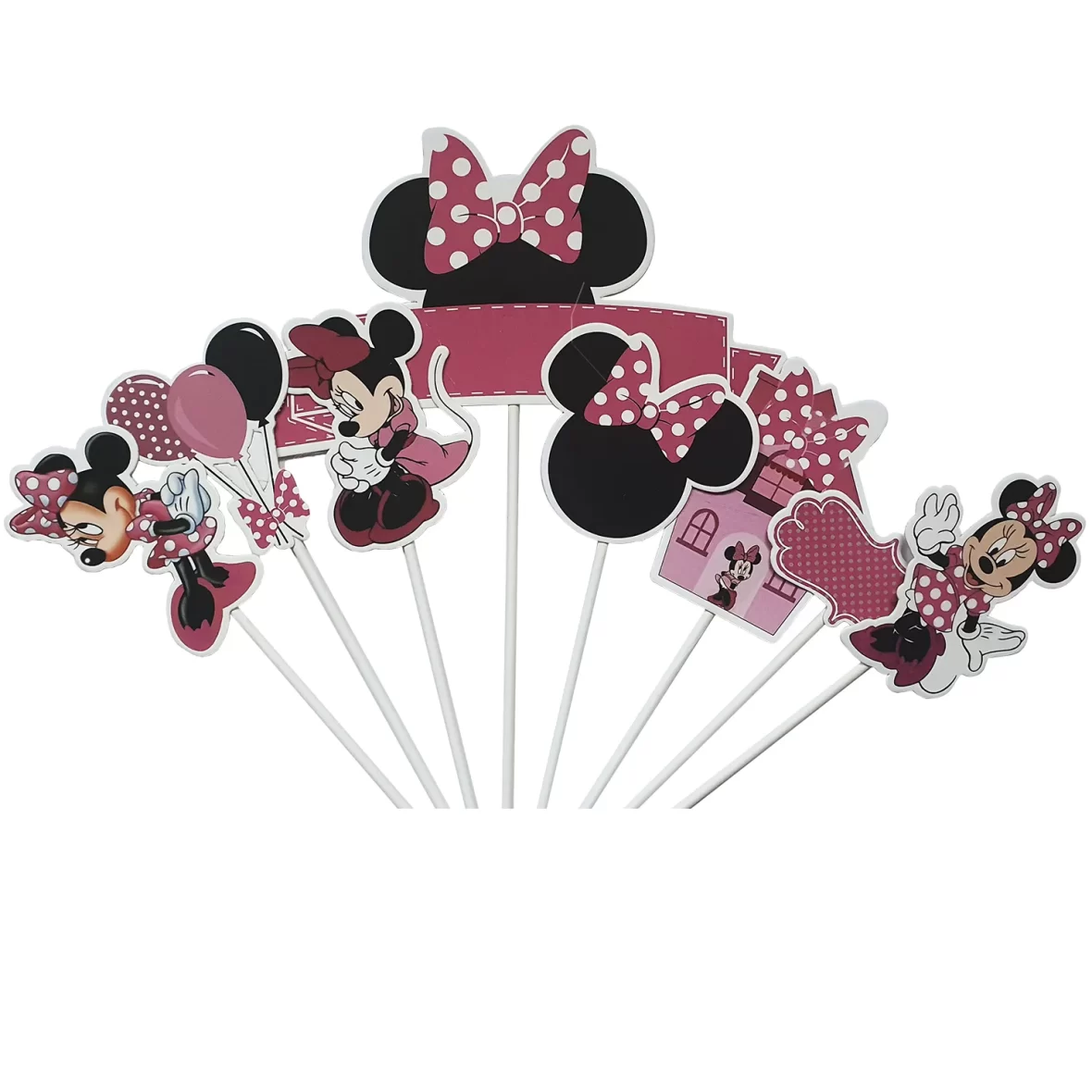 Set 8 Decoratiuni Tort cu Minnie