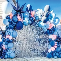 2618-set-arcada-cu-89-baloane-in-culori-albastre-cu-steluta-3d-albastra
