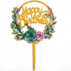 2688-topper-tort-happy-birthday-cu-flori-turcoaz