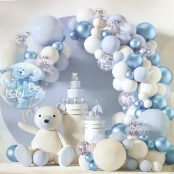 2698-set-arcada-72-baloane-in-nuante-de-albastru-cu-alb-cu-baloane-confetti-si-balon-ursulet
