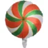 Balon folie Acadea, Verde cu Rosu, rotund, 45 cm