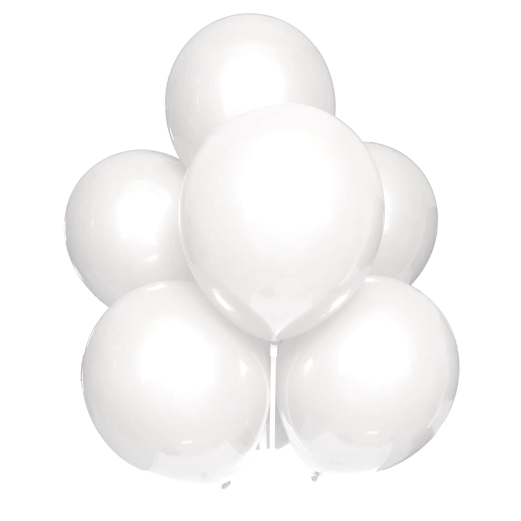 Set 10 baloane latex, Alb, 25 cm